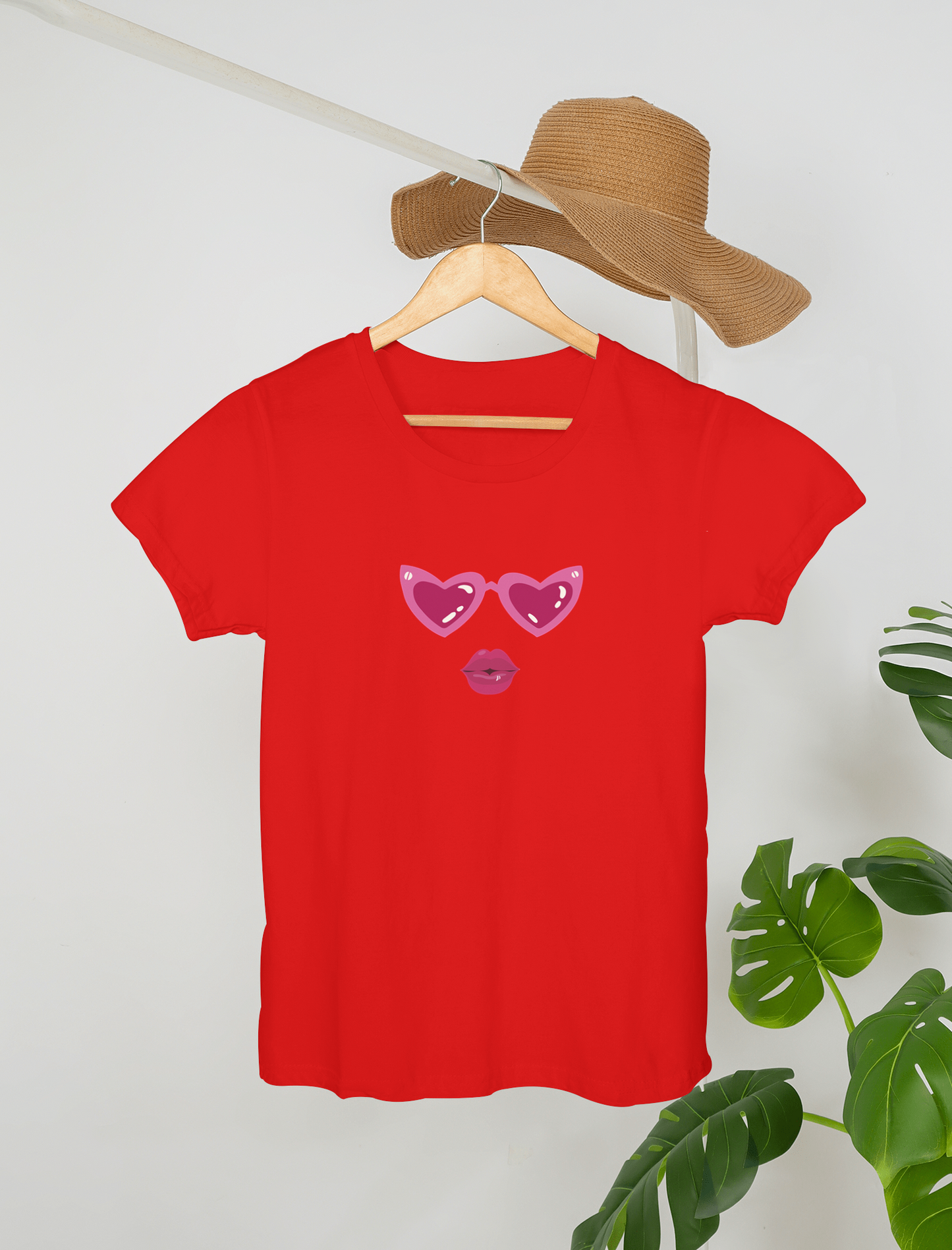 VEnhance Women's Watercolour Rose Print T-Shirt