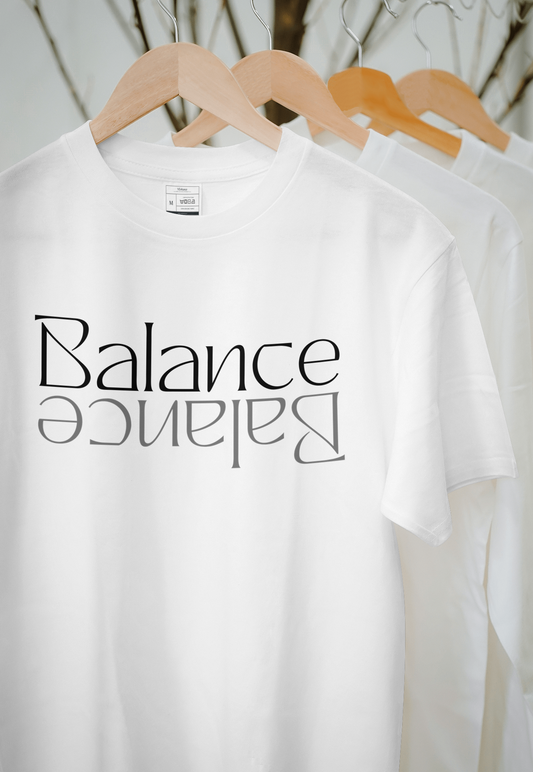 VEnhance Balance Typography Print T-Shirt