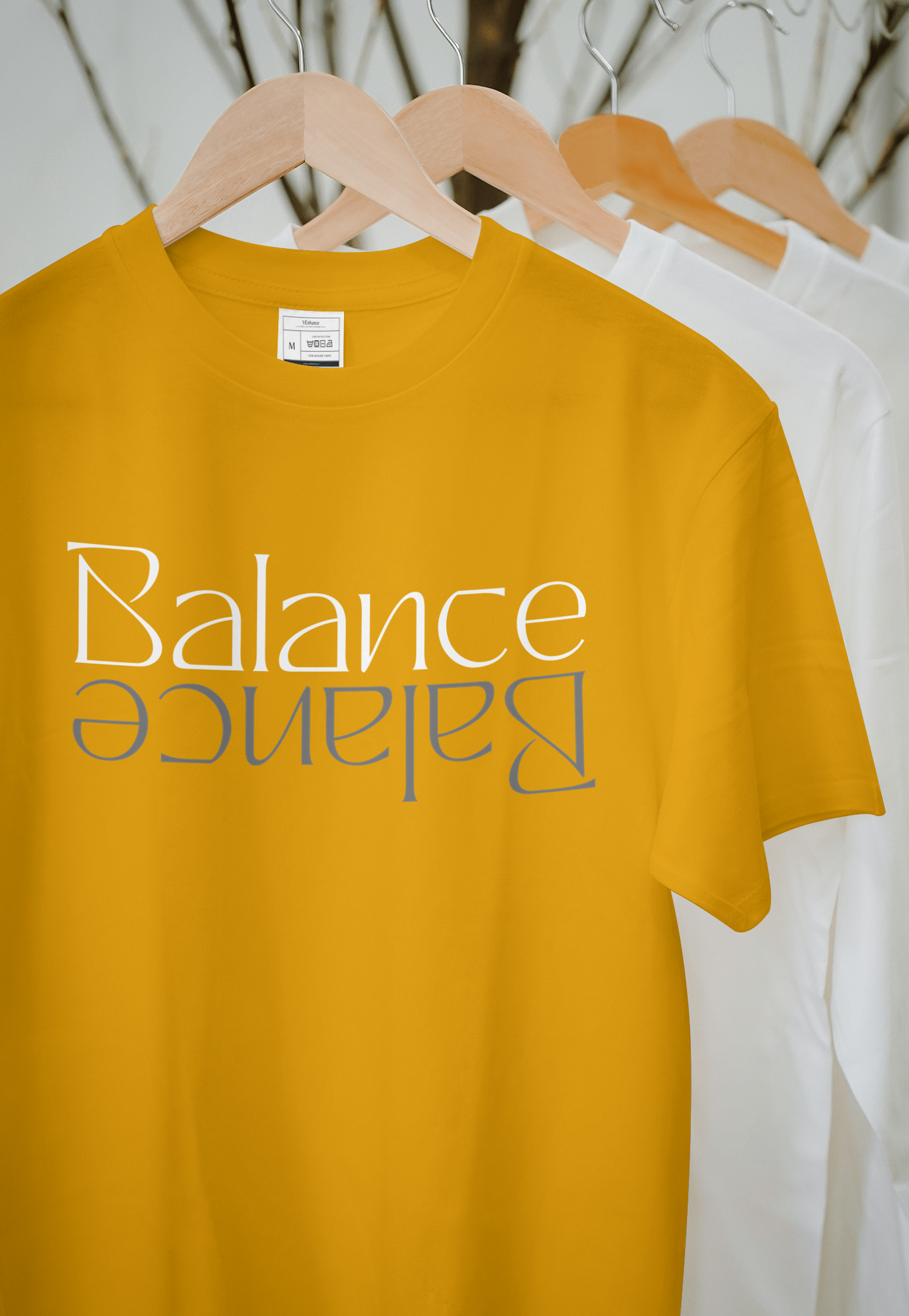 VEnhance Balance Typography Print T-Shirt