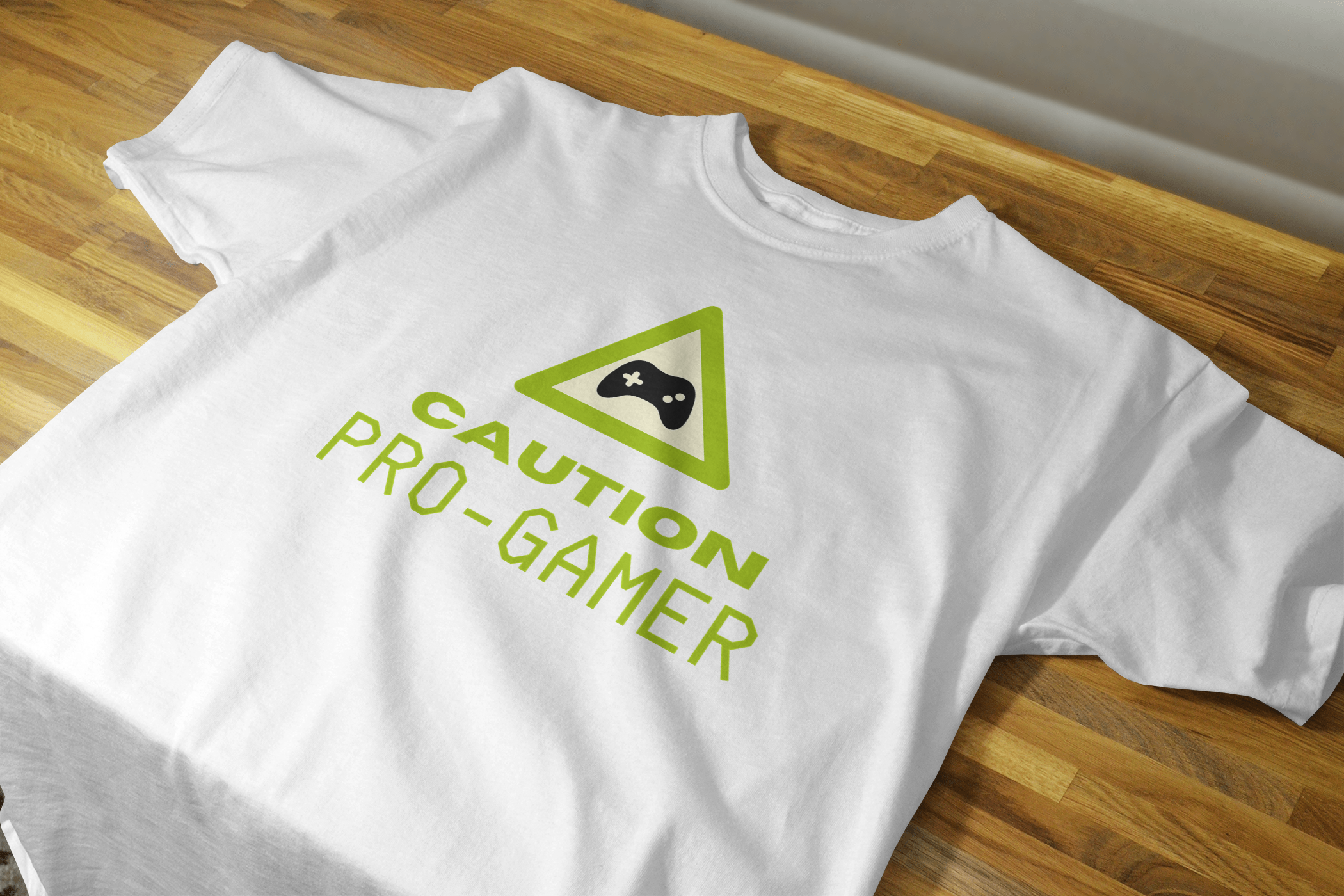 VEnhance Caution Pro-Gamer Graphic T-Shirt
