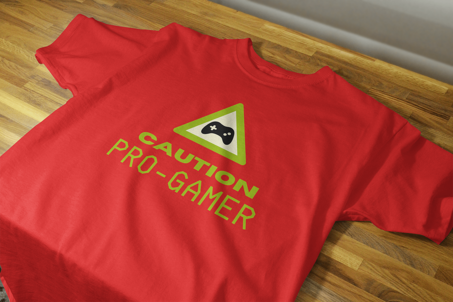 VEnhance Caution Pro-Gamer Graphic T-Shirt