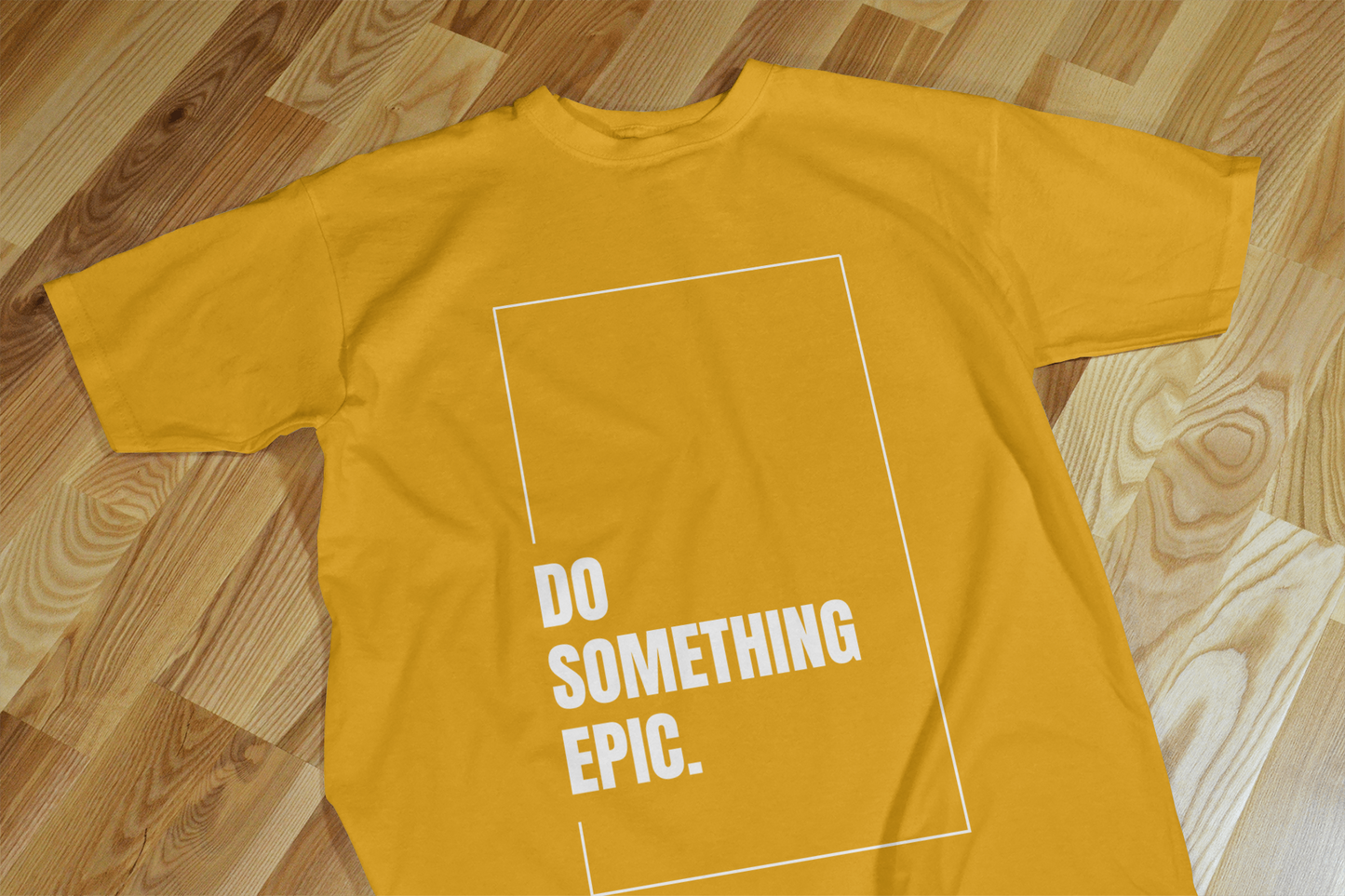 VEnhance Mens T-Shirt Motivational Graphic T-Shirt, Do Something Epic Print, Black, Cotton, Short Sleeve