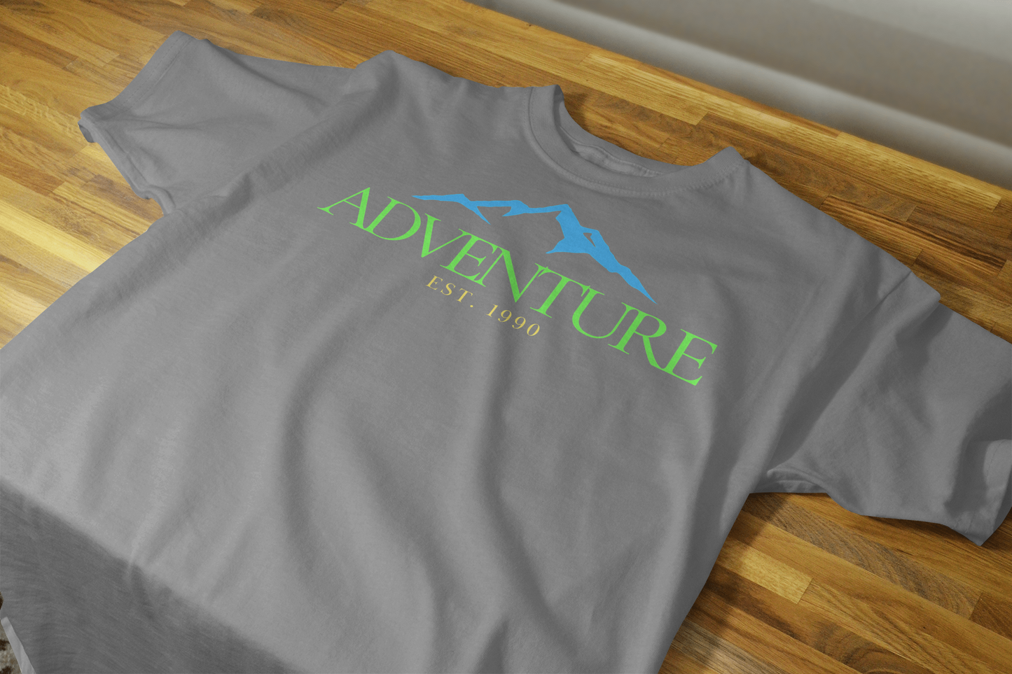 VEnhance Mens T-Shirt Adventure Mountain Graphic T-Shirt, Cotton, Black, Est 1990 Design