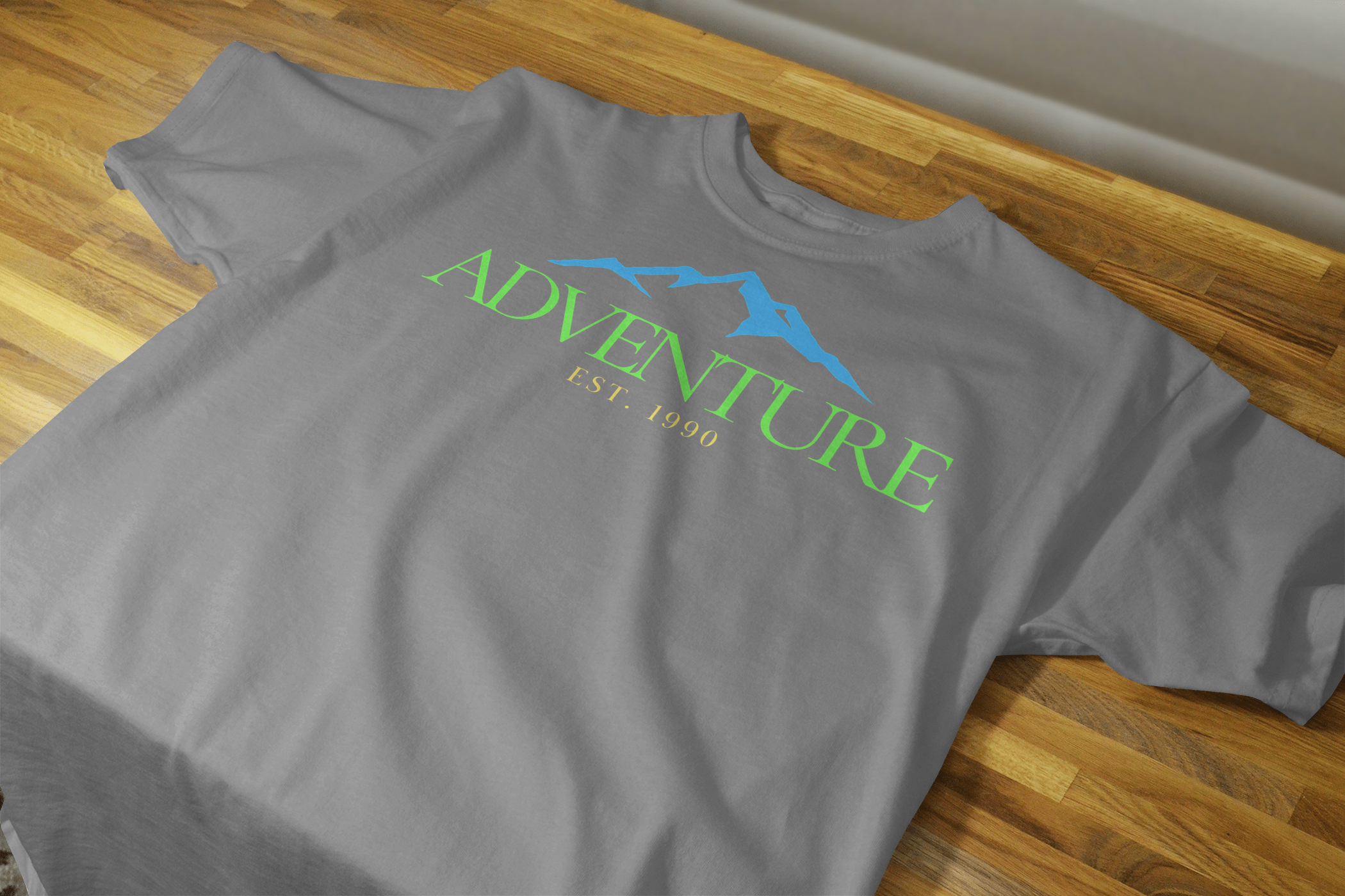 VEnhance Mens T-Shirt Adventure Mountain Graphic T-Shirt, Cotton, Black, Est 1990 Design