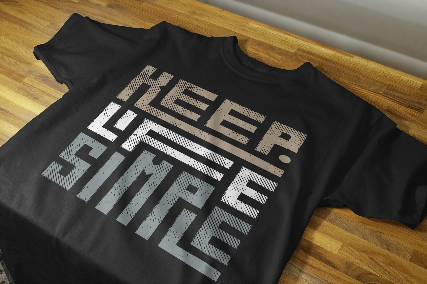 VEnhance Men's T-Shirt, Black Cotton, Graphic Print Design