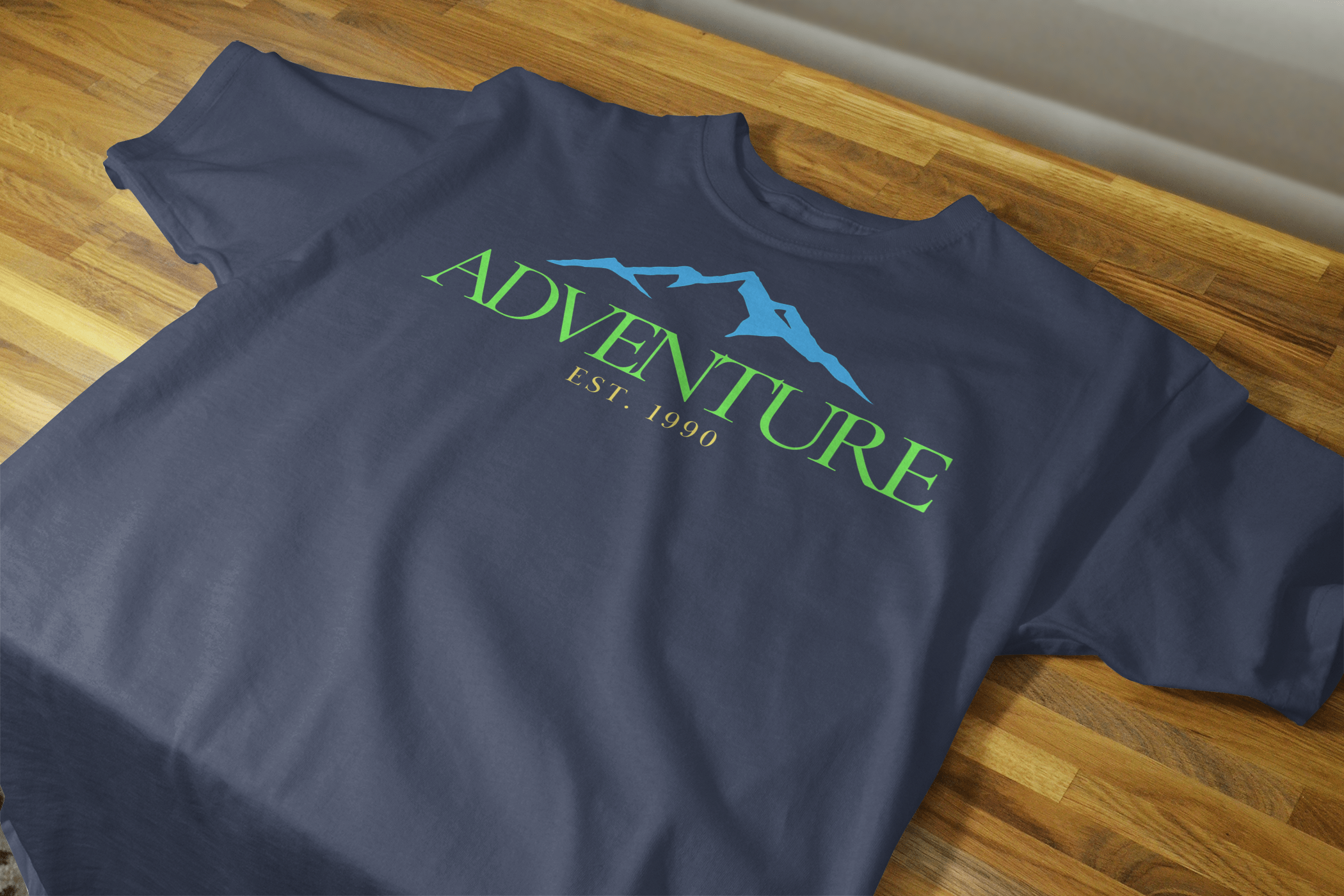 VEnhance Mens T-Shirt Adventure Mountain Graphic T-Shirt, Cotton, Black, Est 1990 Design