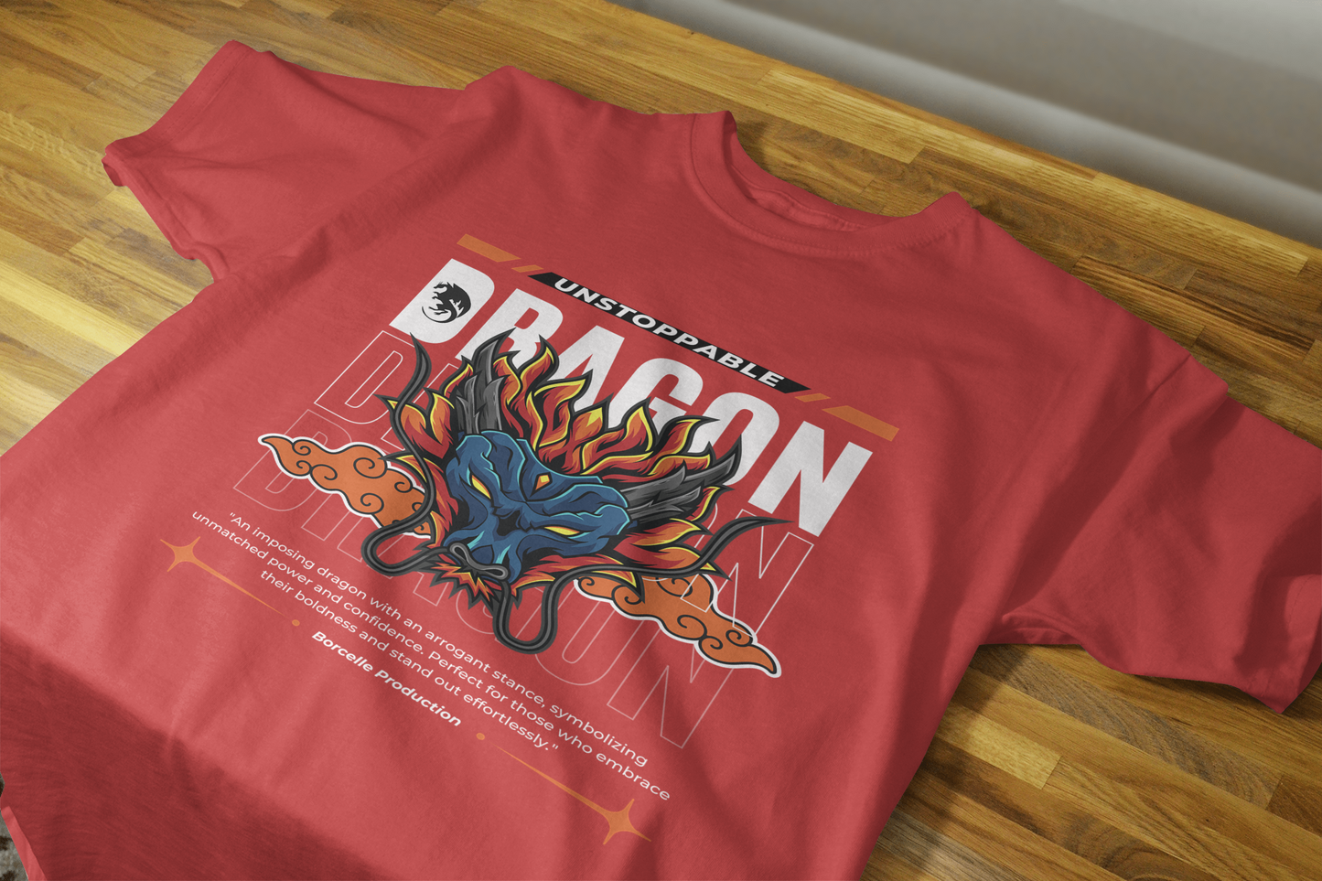 VEnhance Mens T-Shirt Unstoppable Dragon Graphic T-Shirt, Black Cotton, Streetwear Design Round Neck