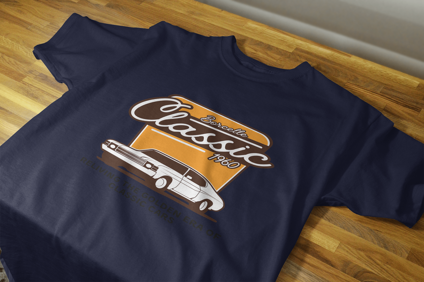 VEnhnace T-Shirt Classic Car,Cotton, Retro 1960 Design, Short Sleeve