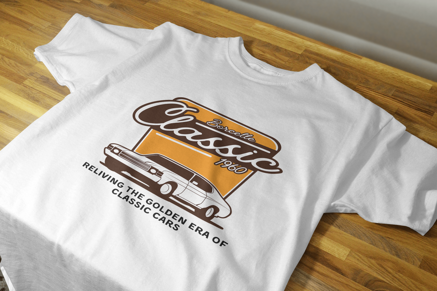 VEnhnace T-Shirt Classic Car,Cotton, Retro 1960 Design, Short Sleeve