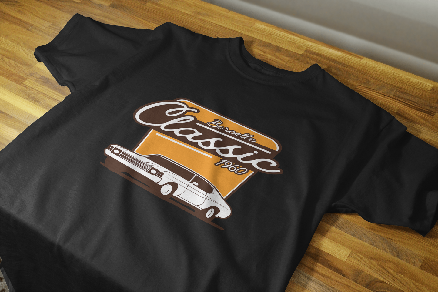 VEnhnace T-Shirt Classic Car,Cotton, Retro 1960 Design, Short Sleeve