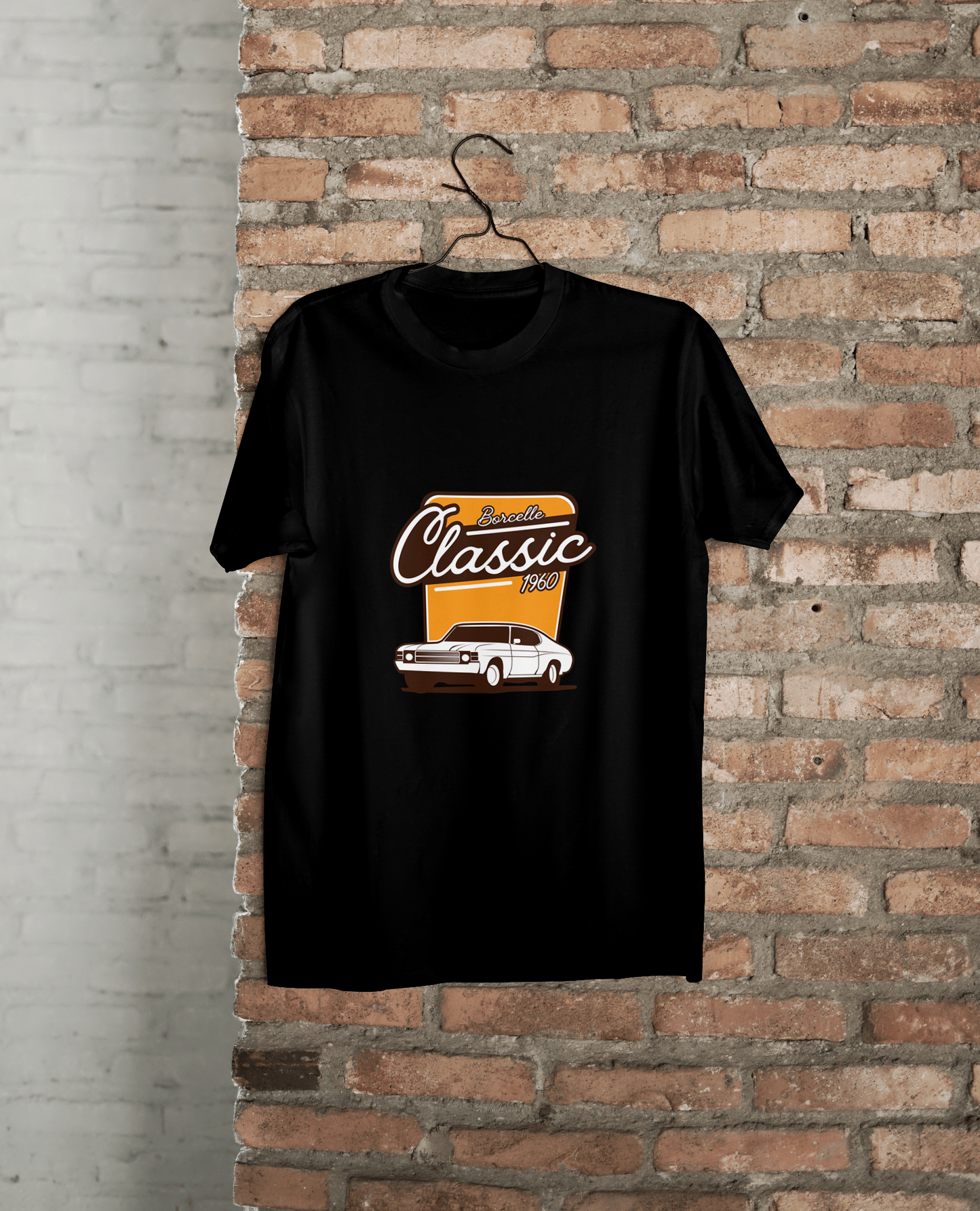 VEnhnace T-Shirt Classic Car,Cotton, Retro 1960 Design, Short Sleeve