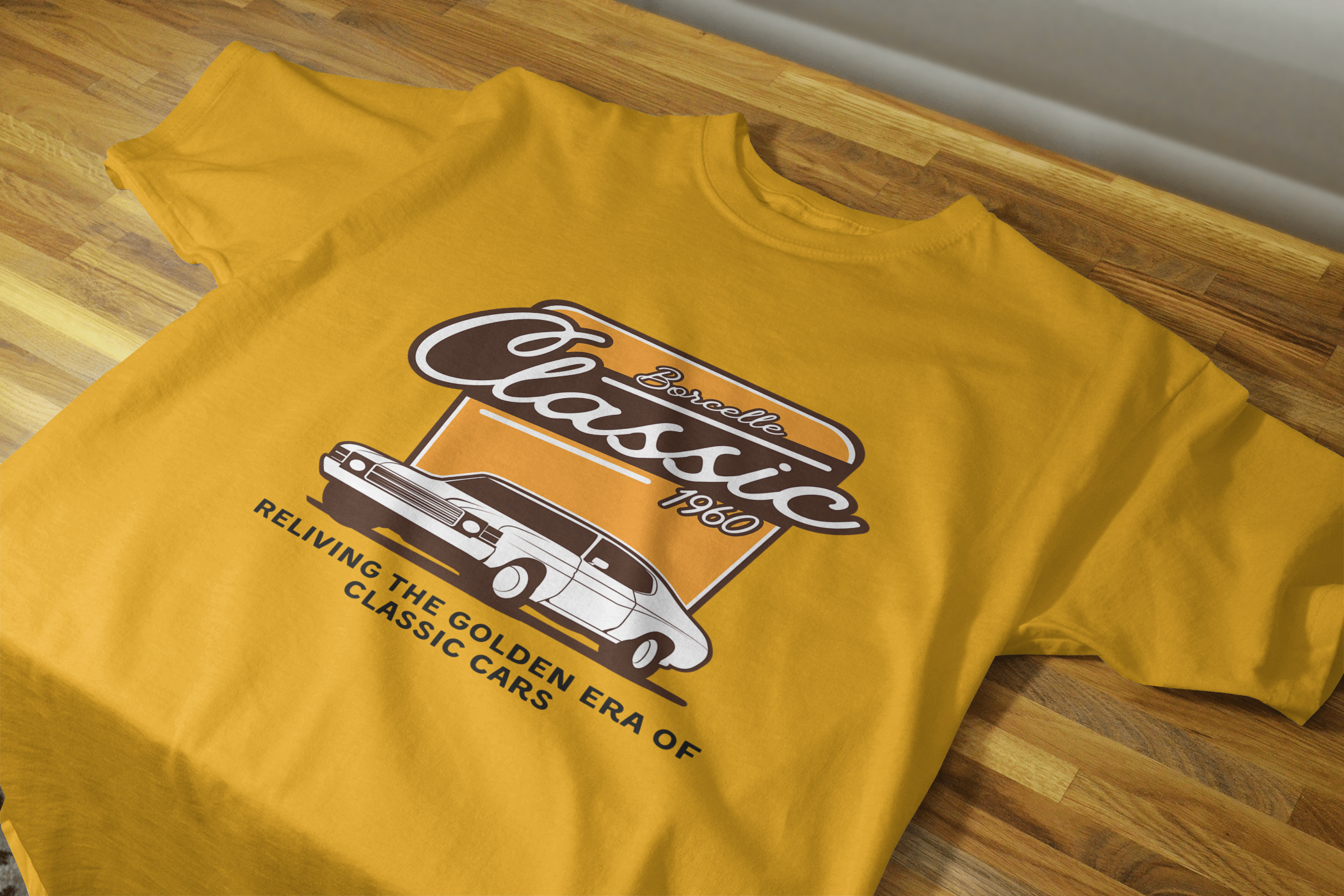 VEnhnace T-Shirt Classic Car,Cotton, Retro 1960 Design, Short Sleeve