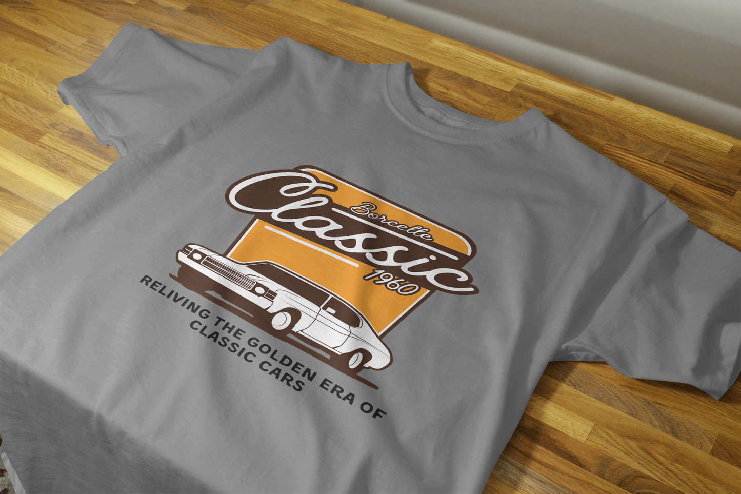 VEnhnace T-Shirt Classic Car,Cotton, Retro 1960 Design, Short Sleeve