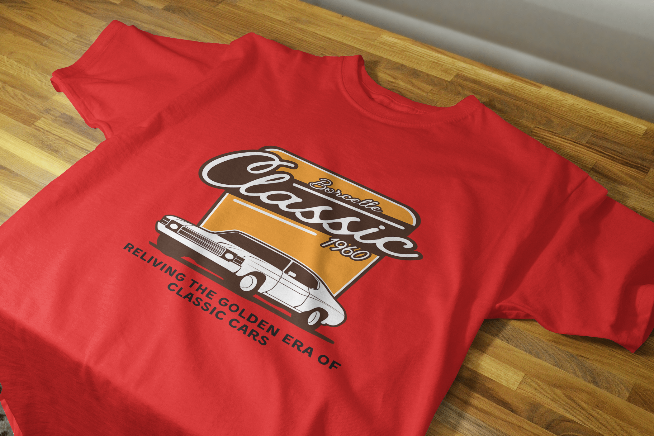 VEnhnace T-Shirt Classic Car,Cotton, Retro 1960 Design, Short Sleeve