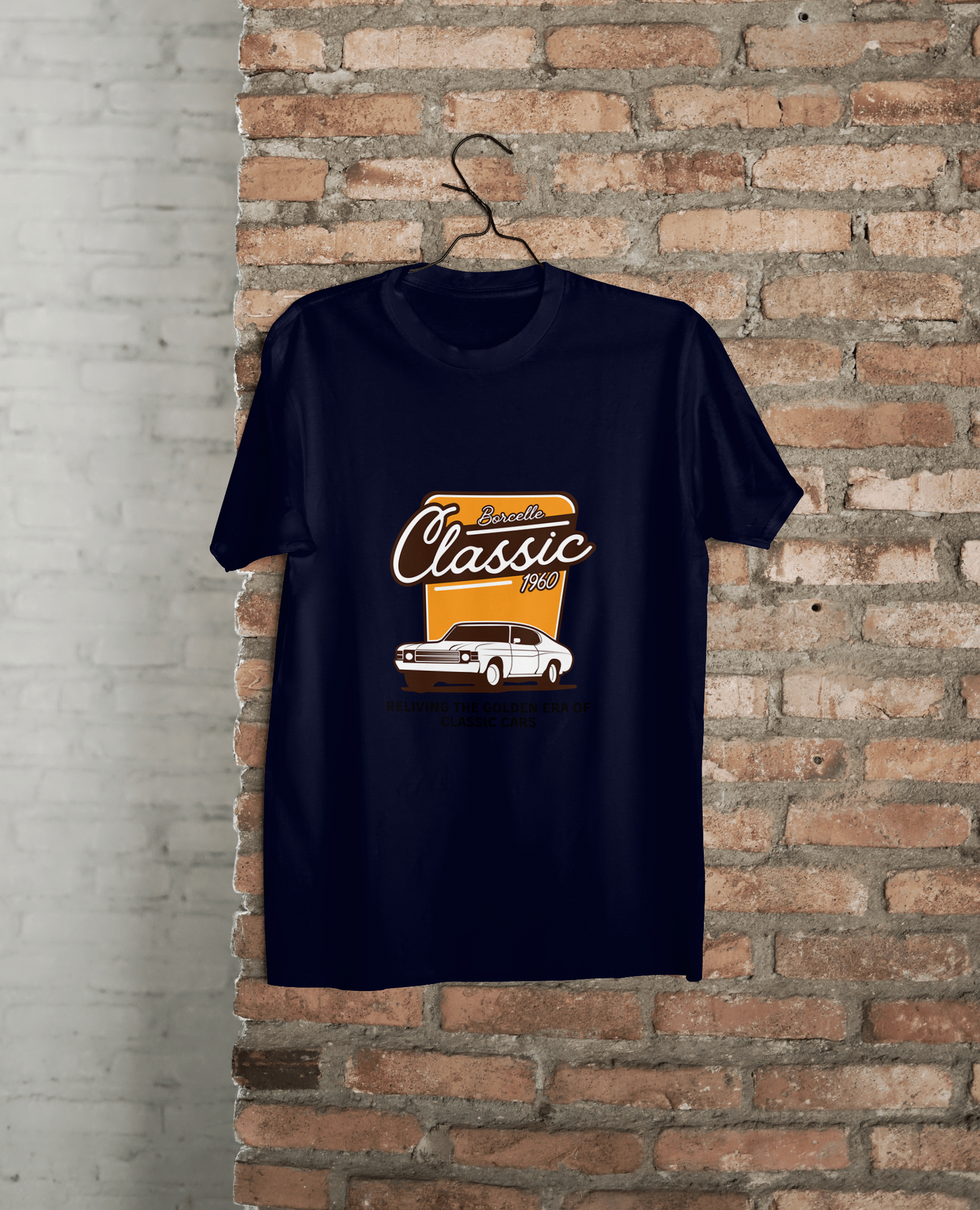 VEnhnace T-Shirt Classic Car,Cotton, Retro 1960 Design, Short Sleeve