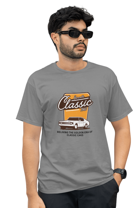 VEnhnace T-Shirt Classic Car,Cotton, Retro 1960 Design, Short Sleeve