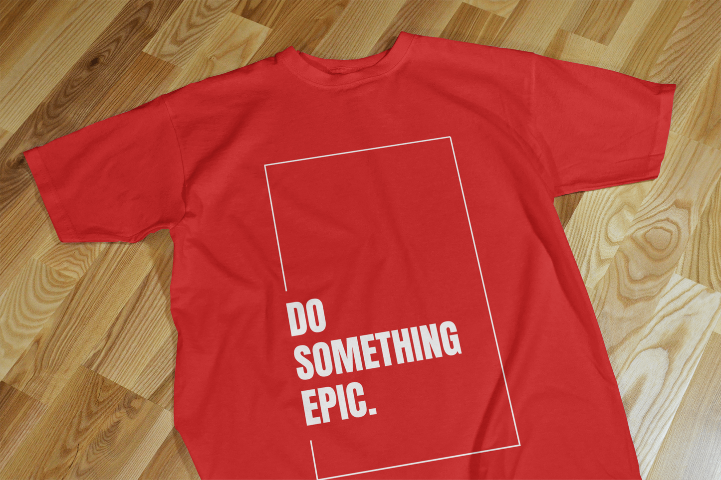 VEnhance Mens T-Shirt Motivational Graphic T-Shirt, Do Something Epic Print, Black, Cotton, Short Sleeve