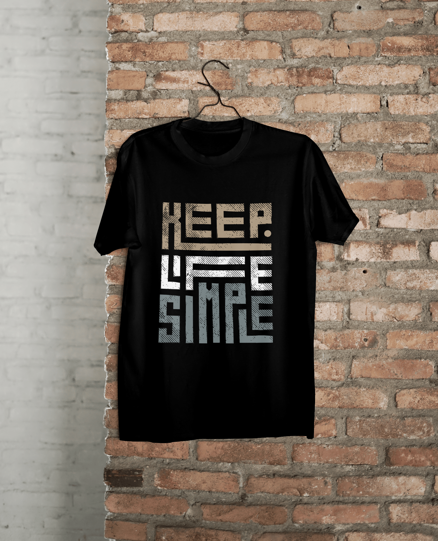 VEnhance Men's T-Shirt, Black Cotton, Graphic Print Design